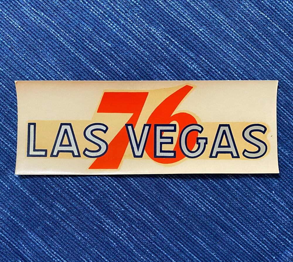 VTG Union 76 Oil Las Vegas Nevada Transfer Decal Gas Station Travel Souvenir